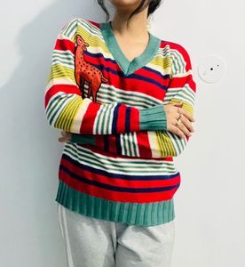 Gucci Striped V-Neck Sweater