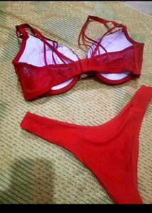 Red Lace Lingerie Set