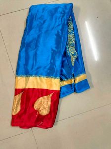 Blue & Red Saree
