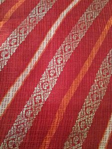 Like New Cotton  Blend  Saree With  Blouse Piece