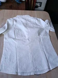 Never Used classic White Striped Shirt