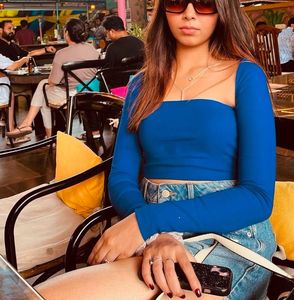 Blue Crop Top