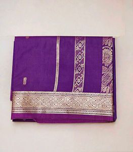 Purple Banarasi Silk Saree