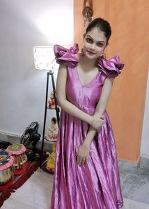 Elegant Purple Ethnic Gown
