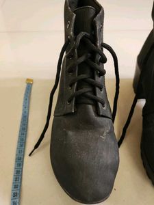 Black Velvet Boots - Size 7 (UK)