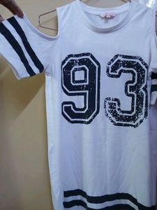 White Cold Shoulder Top