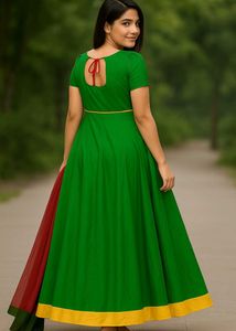 Elegant Green Anarkali Kurta Set
