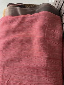 Elegant Peach Fabric sareee