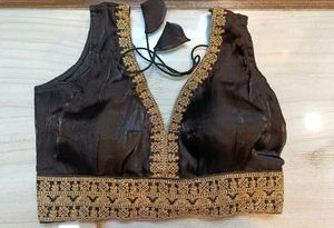 Embroidered Black Blouse