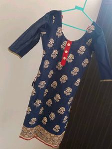 Blue Floral Kurta