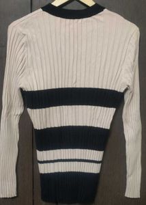 Striped Long Sleeve Top/Cardigan