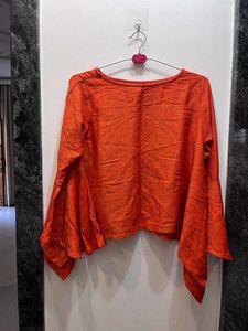 Orange Long Sleeve Top
