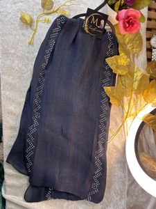 Elegant Embellished Organza Scarf