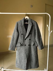 Elegant Herringbone Overcoat