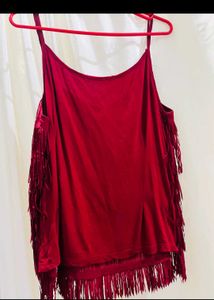 Red  (Marron)Fringe Festival Tank Top