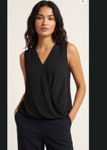 Beautiful Black V-Neck  Wrap Top