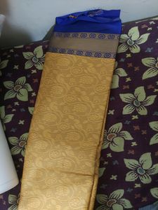 New Saree It Is Very Combination Yellow And Blue C