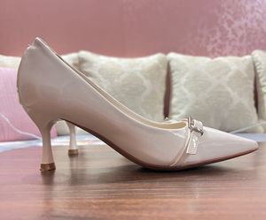 Elegant Patent White Pointed-Toe Heels