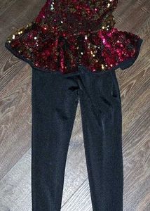 Sequin Bodysuit Frock Dance Costume Belly Suit