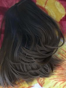 Highlighted Medium Length Hair Wig