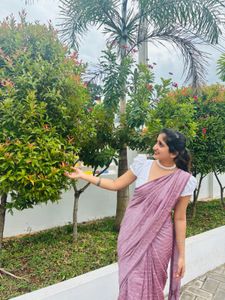 Gorgeous onion pink saree 💗🎀