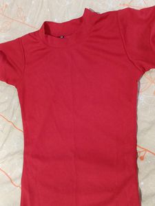 Soft Red Bodycon Dress