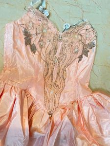 peach vintage dress