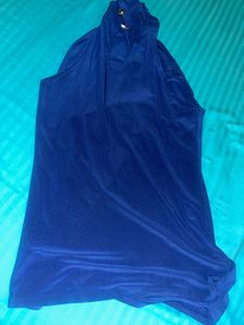 Elegant Blue Asymmetrical Top