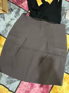 Gray Mini Skirt