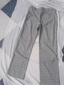 Grey Plaid Trousers