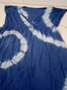 Blue Tie-Dye Mini Dress or top