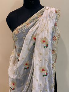 Embroidered Peacock Dupatta