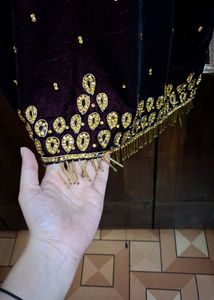 Embroidered Velvet Kurta