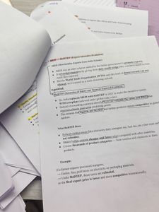 India’s International Trade Notes