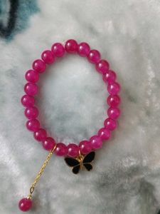 classy dark pink Beaded Bracelet