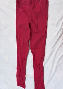 Red Casual Pants