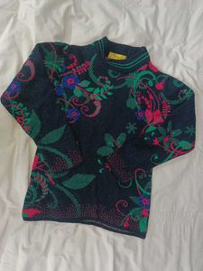 Floral Print Sweater