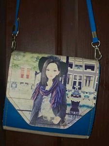 Blue Sling Bag With Detachable Straps