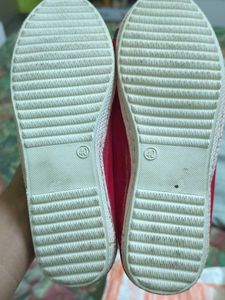 Red &#39;Heat Wave&#39; Ballet Flats