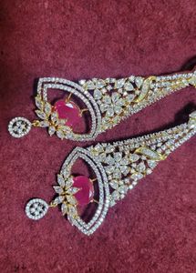 Ruby &amp; Diamond Dangle Earrings