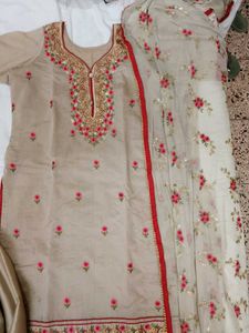 Elegant Embroidered Kurta Set With Garara