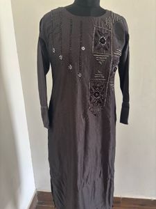 Embellished Black Kurti