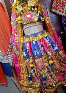 Pink Multy Heavy Garba Choli