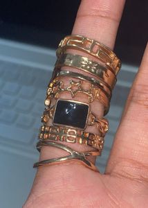 Gold Plated Rings Set Of 7