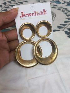 Brand NEW Gold Double Hoop Earrings