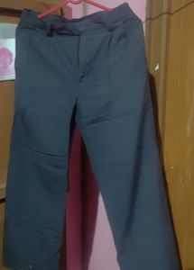 Wide Leg Bellbottom Dark Grey Trousers