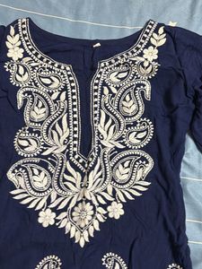 Chikankari Kurta - Size -small