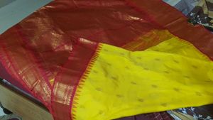 Elegant Yellow premium Gadwal Saree