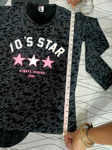 Black Colour Beautiful Tshirt For Girls