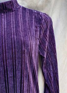 Purple Velvet Mini Dress